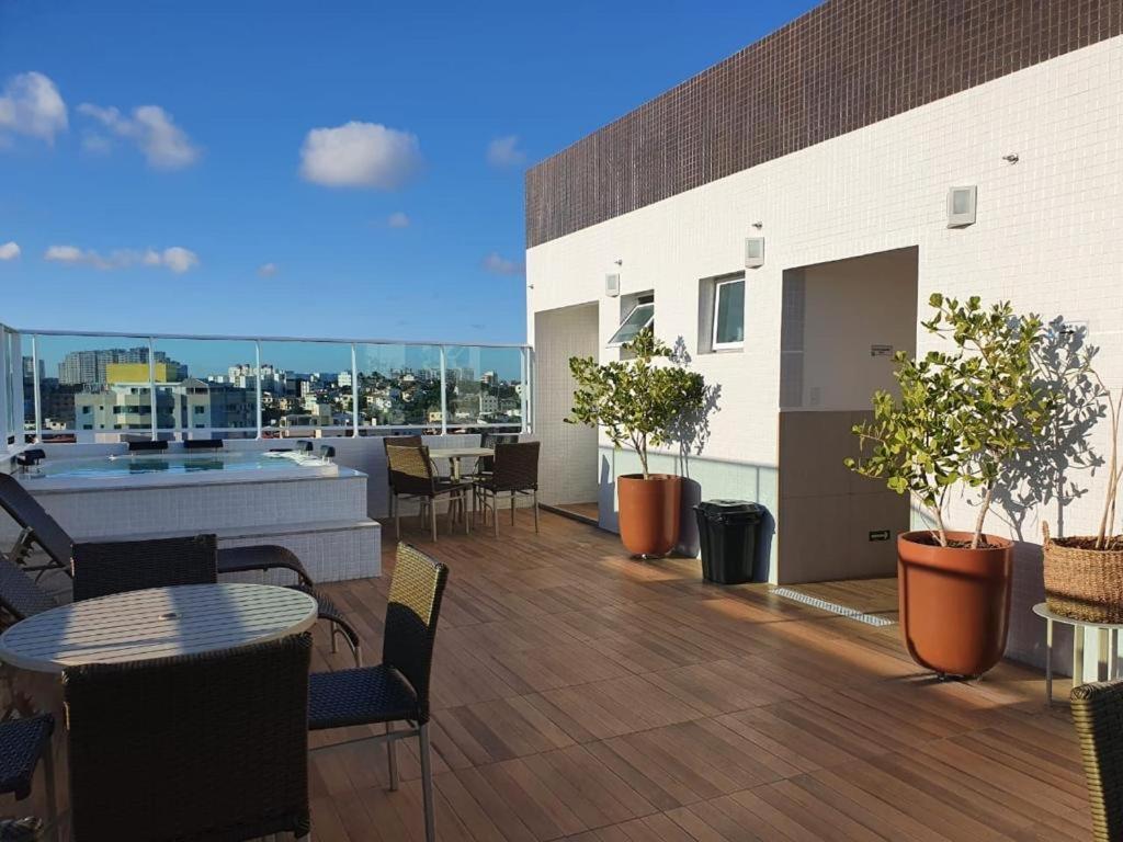 Apartament Refugio A Beira-Mar, Ap Acolhedor E Jacuzzi Comunal Salwador Zewnętrze zdjęcie